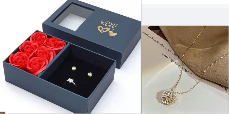 PrimeCrate™ Luxe Clover Necklace | 4 Hearts Luxury Collection 98bf436cea2798334e2da1827bd59626