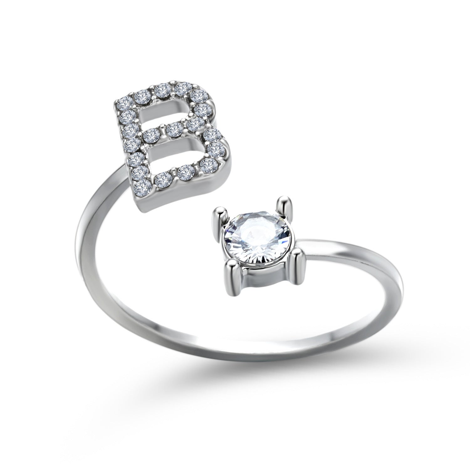 Anillo Ajustable con Letra Inicial — Joyería Fina Personalizada de Lujo