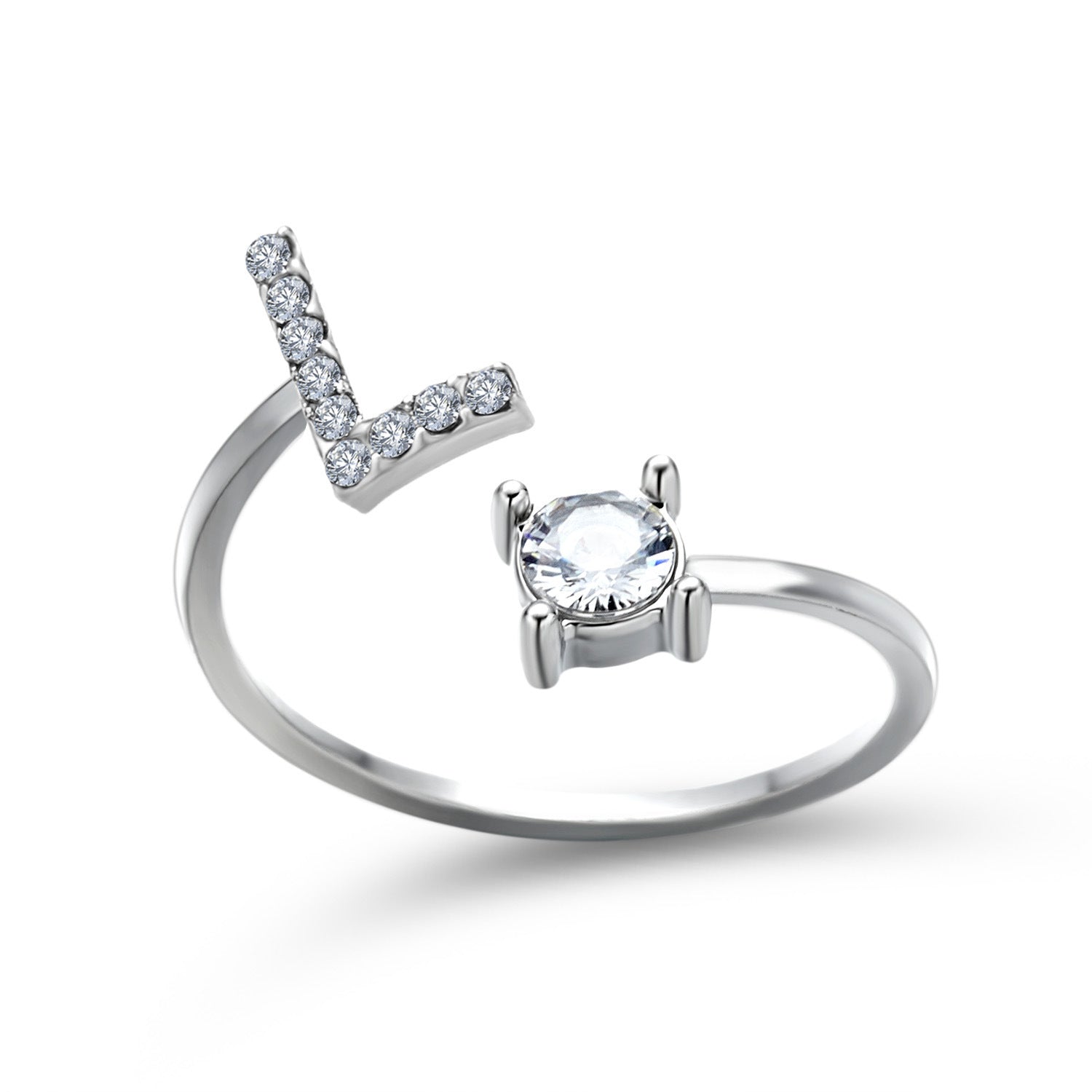 Anillo Ajustable con Letra Inicial — Joyería Fina Personalizada de Lujo