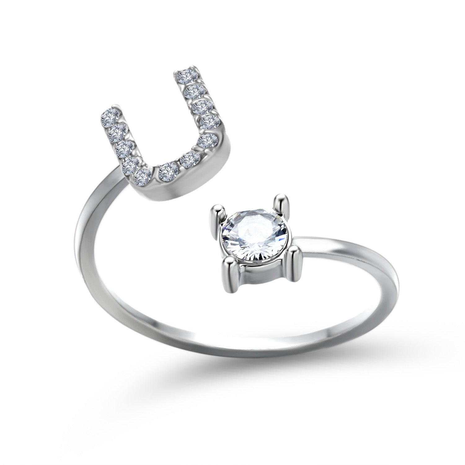 Anillo Ajustable con Letra Inicial — Joyería Fina Personalizada de Lujo