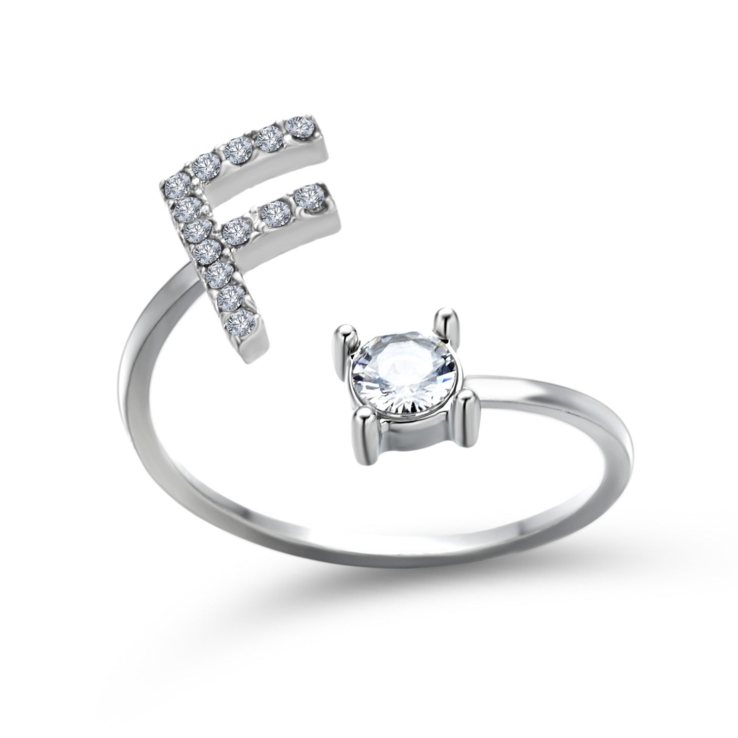 Anillo Ajustable con Letra Inicial — Joyería Fina Personalizada de Lujo