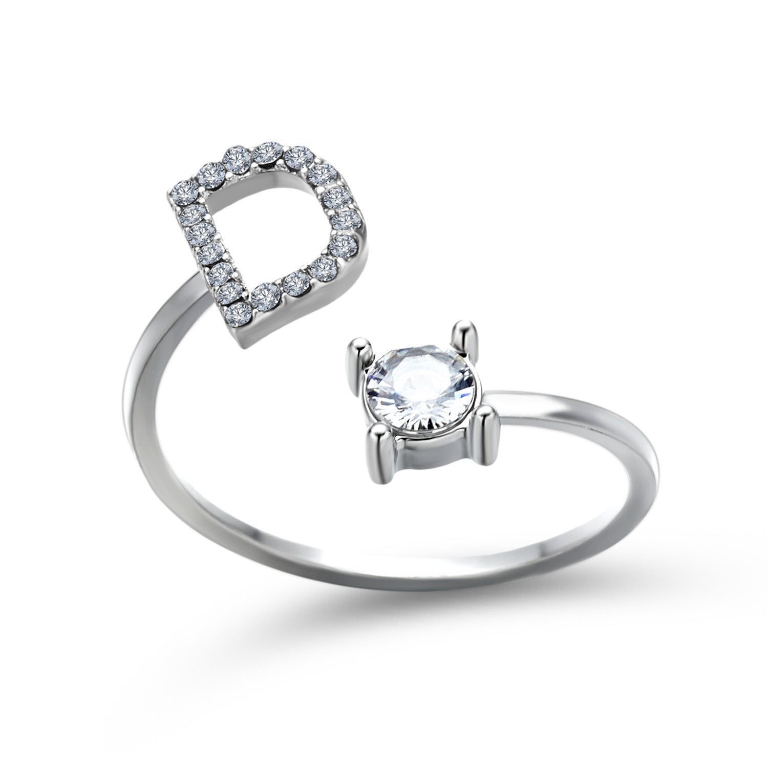 Anillo Ajustable con Letra Inicial — Joyería Fina Personalizada de Lujo