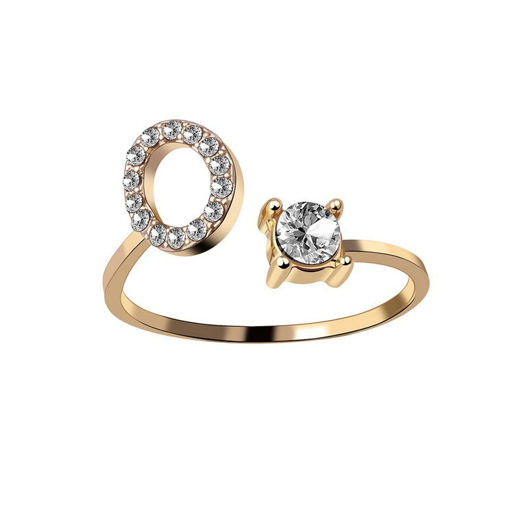 Anillo Ajustable con Letra Inicial — Joyería Fina Personalizada de Lujo