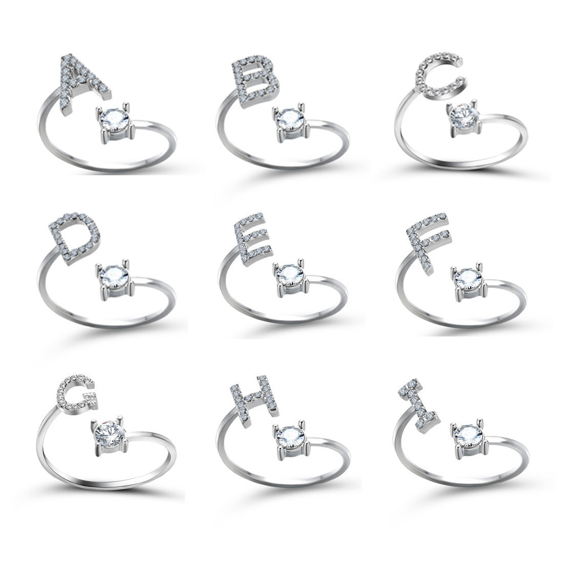 Anillo Ajustable con Letra Inicial — Joyería Fina Personalizada de Lujo