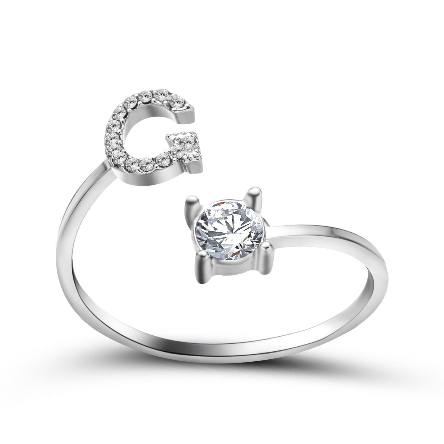 Anillo Ajustable con Letra Inicial — Joyería Fina Personalizada de Lujo