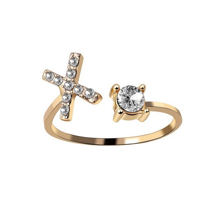 Anillo Ajustable con Letra Inicial — Joyería Fina Personalizada de Lujo