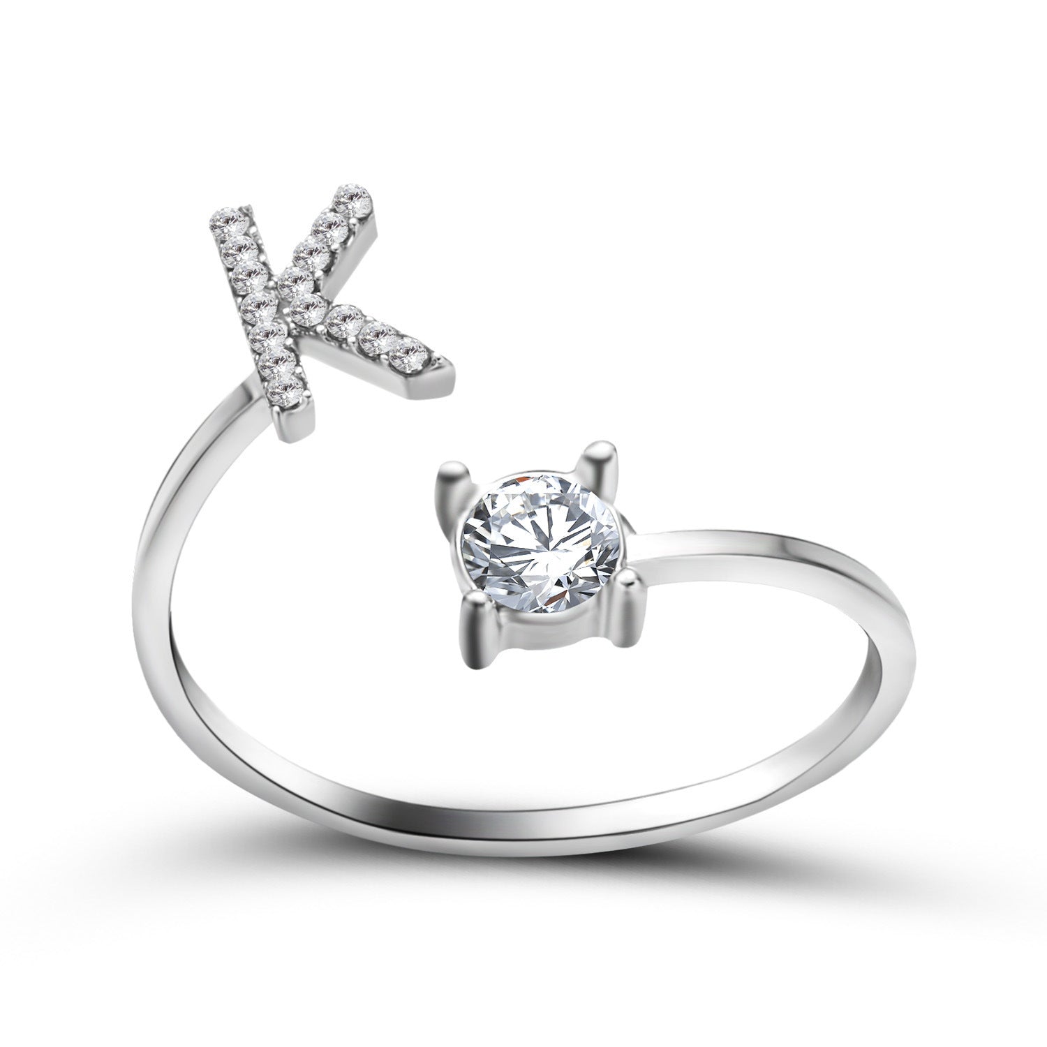 Anillo Ajustable con Letra Inicial — Joyería Fina Personalizada de Lujo
