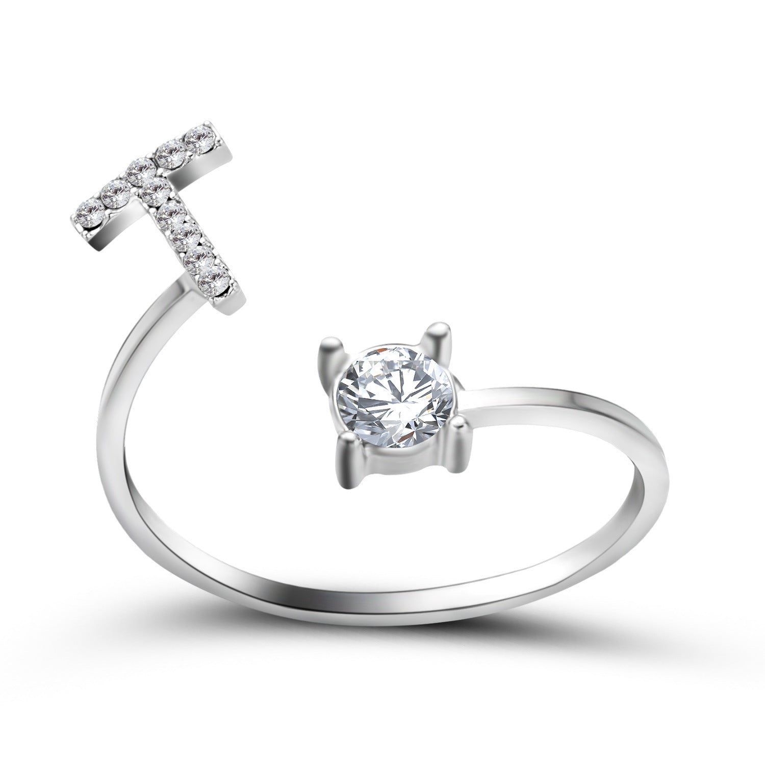 Anillo Ajustable con Letra Inicial — Joyería Fina Personalizada de Lujo