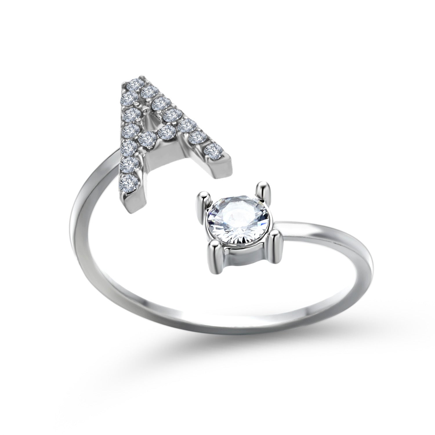 Anillo Ajustable con Letra Inicial — Joyería Fina Personalizada de Lujo