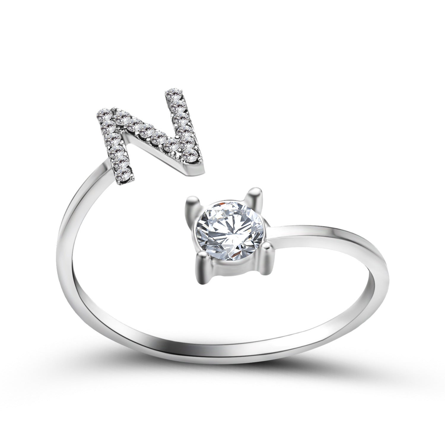 Anillo Ajustable con Letra Inicial — Joyería Fina Personalizada de Lujo