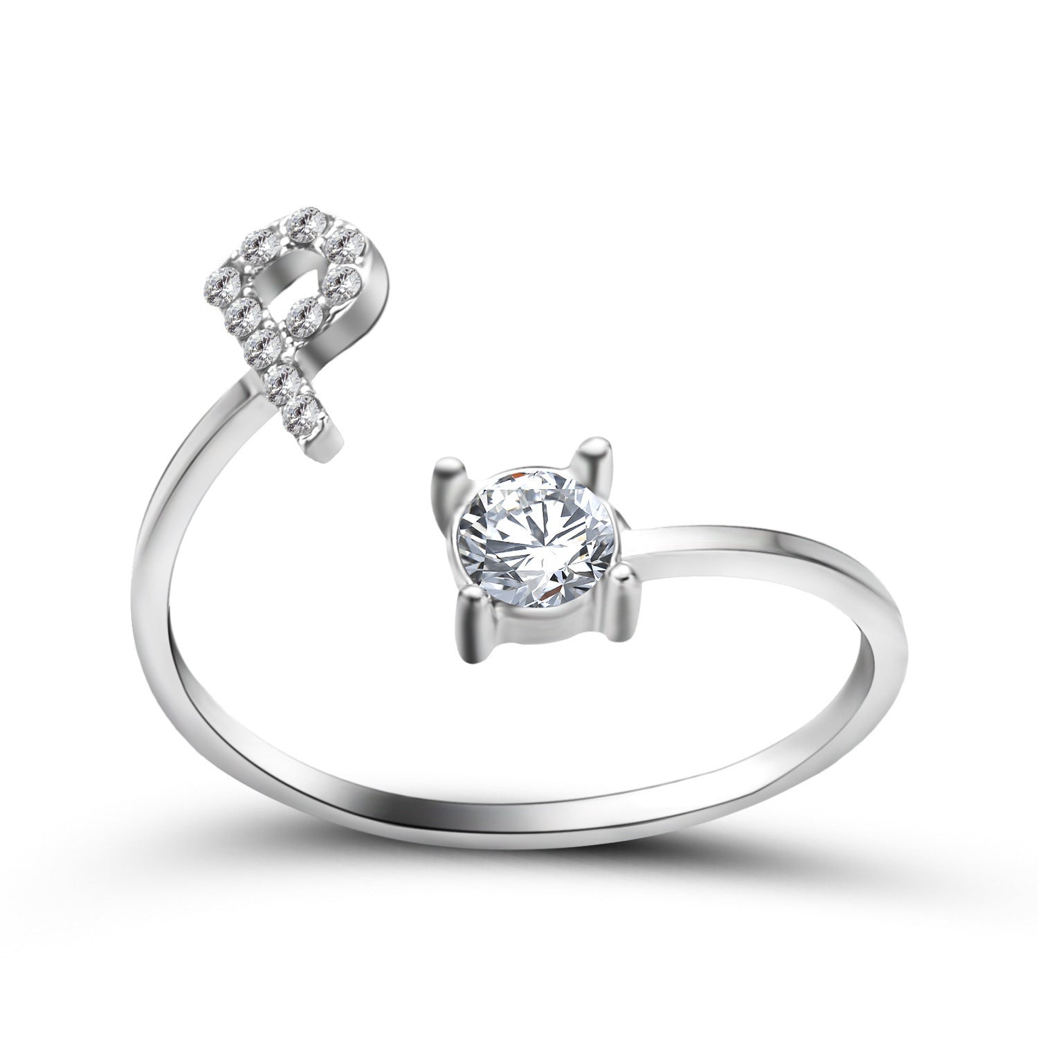 Anillo Ajustable con Letra Inicial — Joyería Fina Personalizada de Lujo