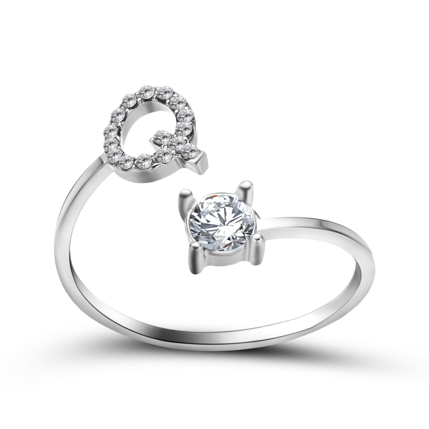 Anillo Ajustable con Letra Inicial — Joyería Fina Personalizada de Lujo