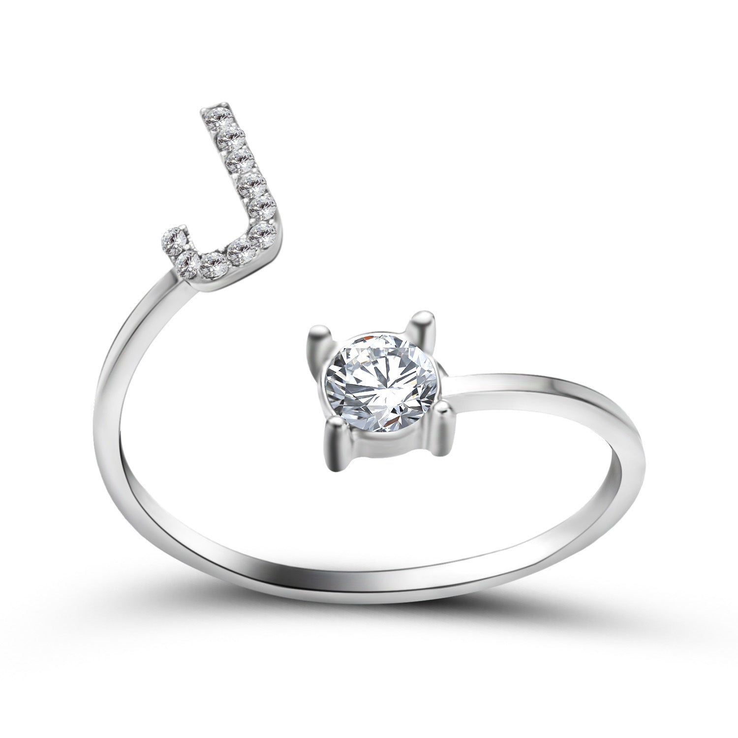 Anillo Ajustable con Letra Inicial — Joyería Fina Personalizada de Lujo