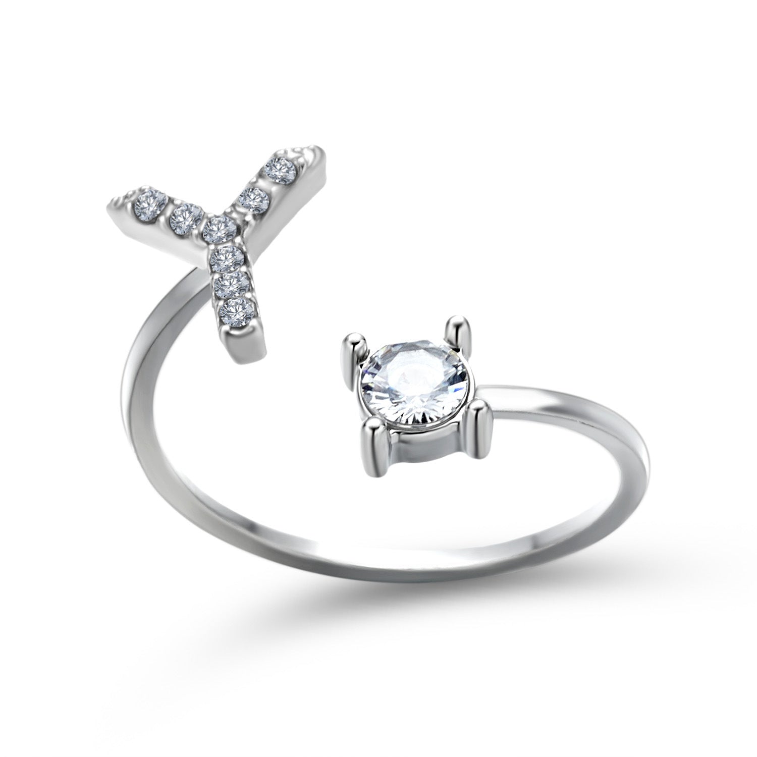 Anillo Ajustable con Letra Inicial — Joyería Fina Personalizada de Lujo