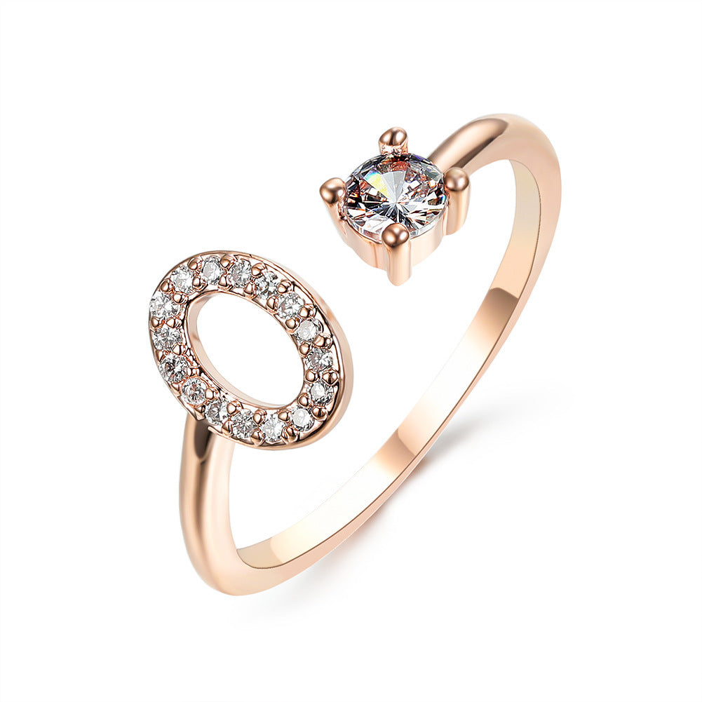 Anillo Ajustable con Letra Inicial — Joyería Fina Personalizada de Lujo