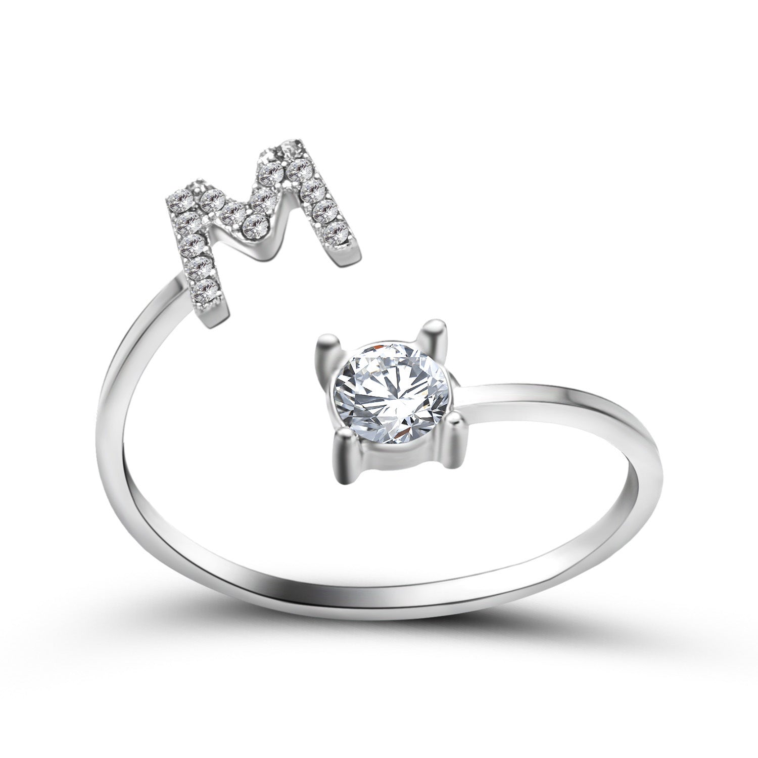 Anillo Ajustable con Letra Inicial — Joyería Fina Personalizada de Lujo
