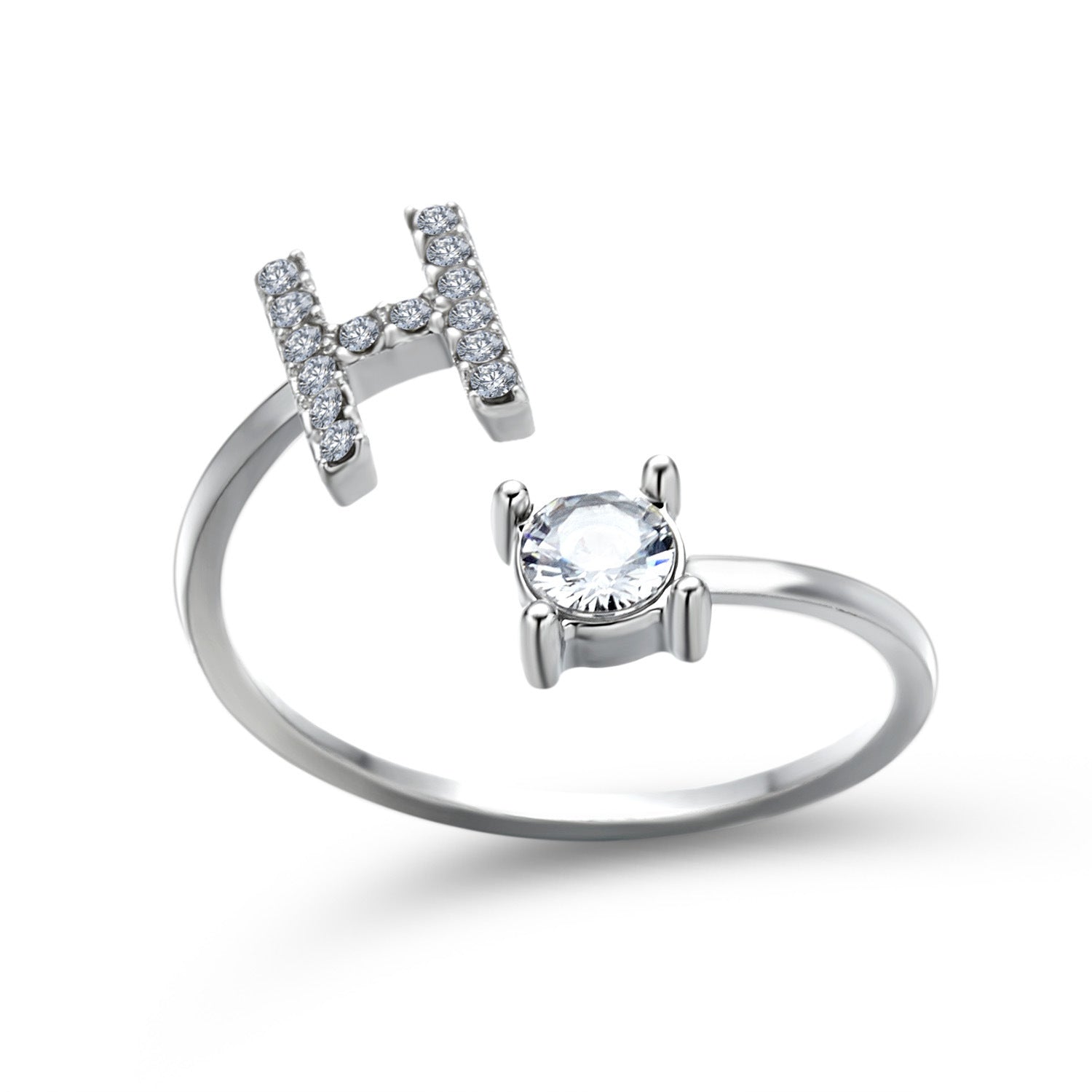 Anillo Ajustable con Letra Inicial — Joyería Fina Personalizada de Lujo