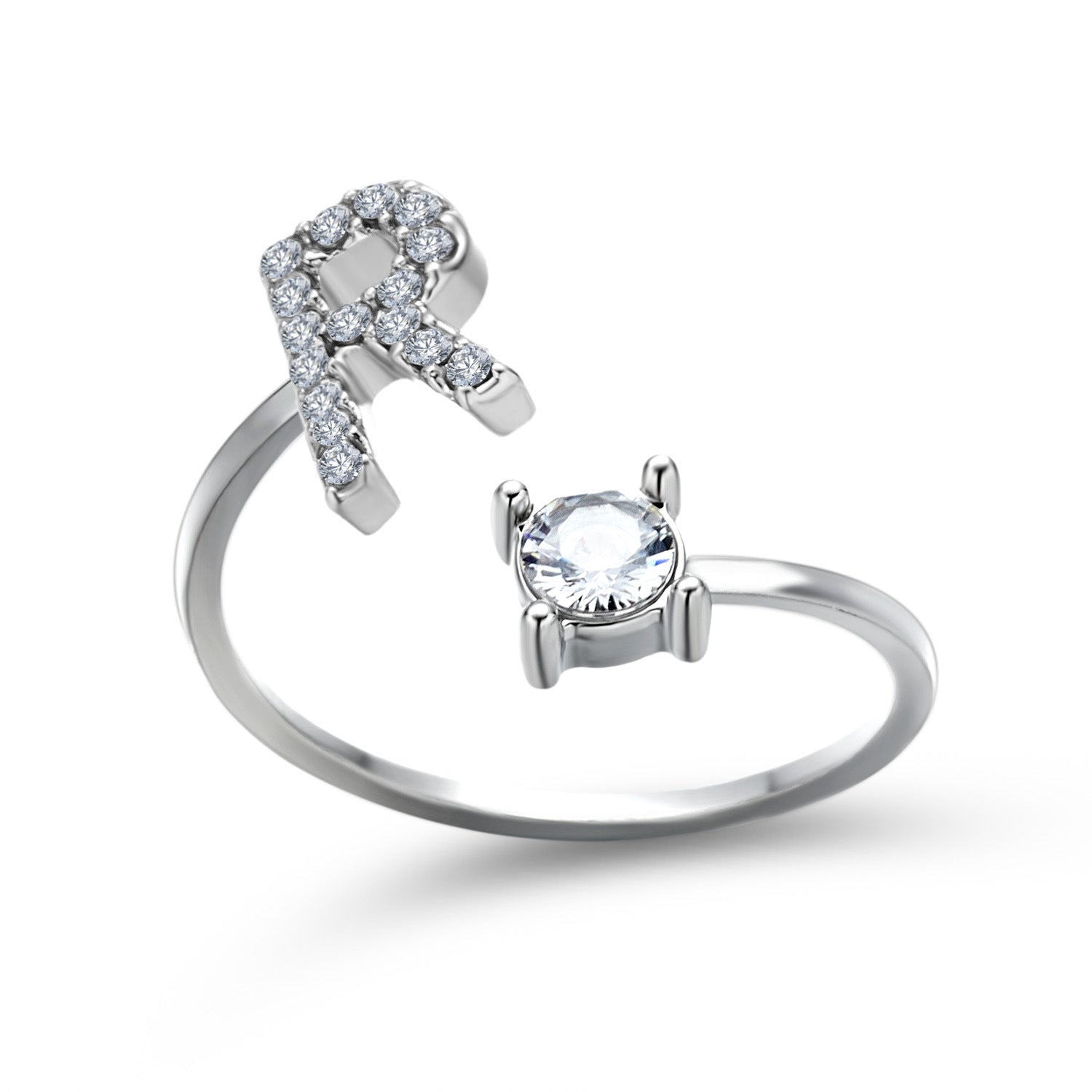 Anillo Ajustable con Letra Inicial — Joyería Fina Personalizada de Lujo