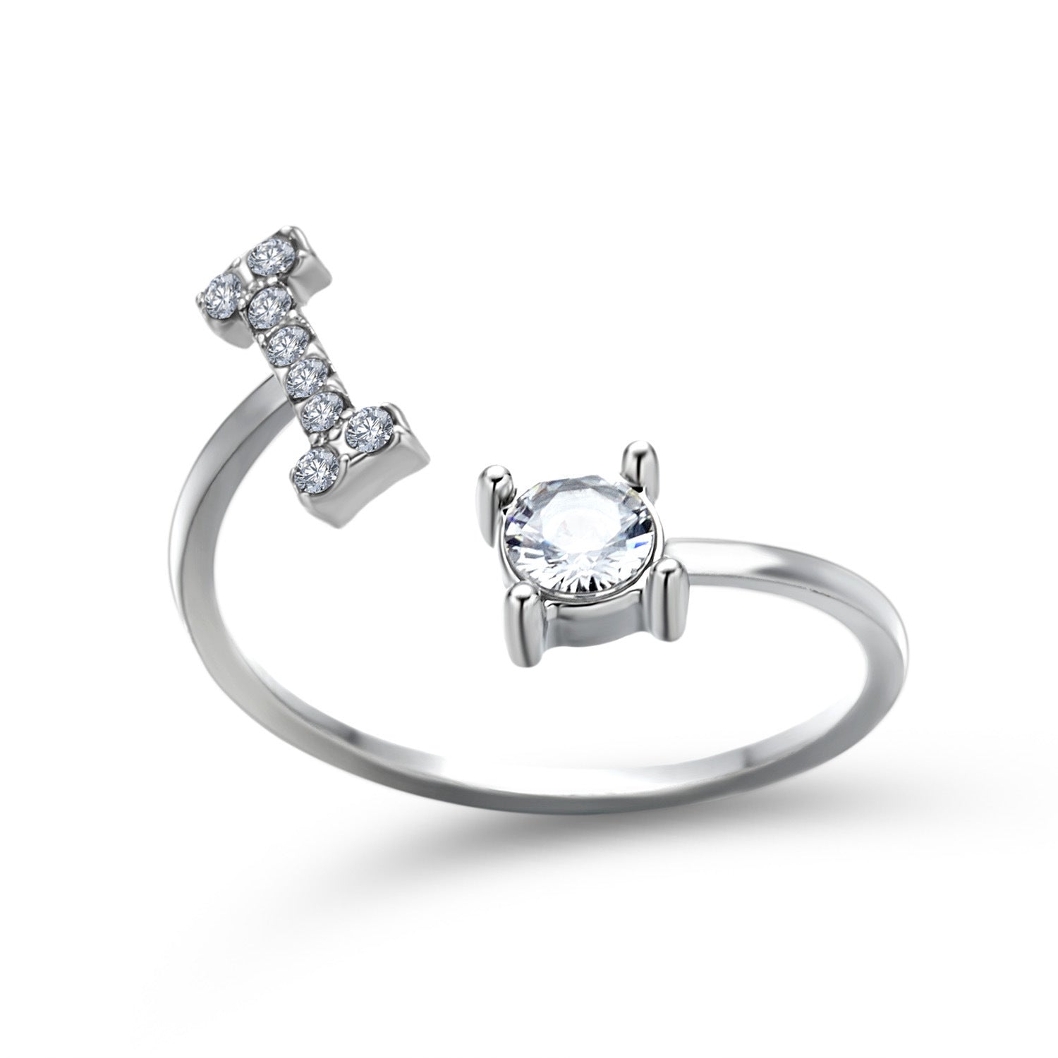 Anillo Ajustable con Letra Inicial — Joyería Fina Personalizada de Lujo