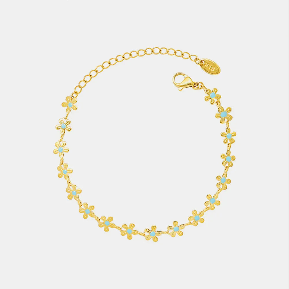 Golden Floral Bracelet – Blue Signature Golden Floral Bracelet – Blue Signature