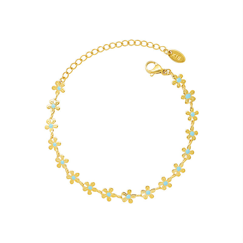 Golden Floral Bracelet – Blue Signature Golden Floral Bracelet – Blue Signature