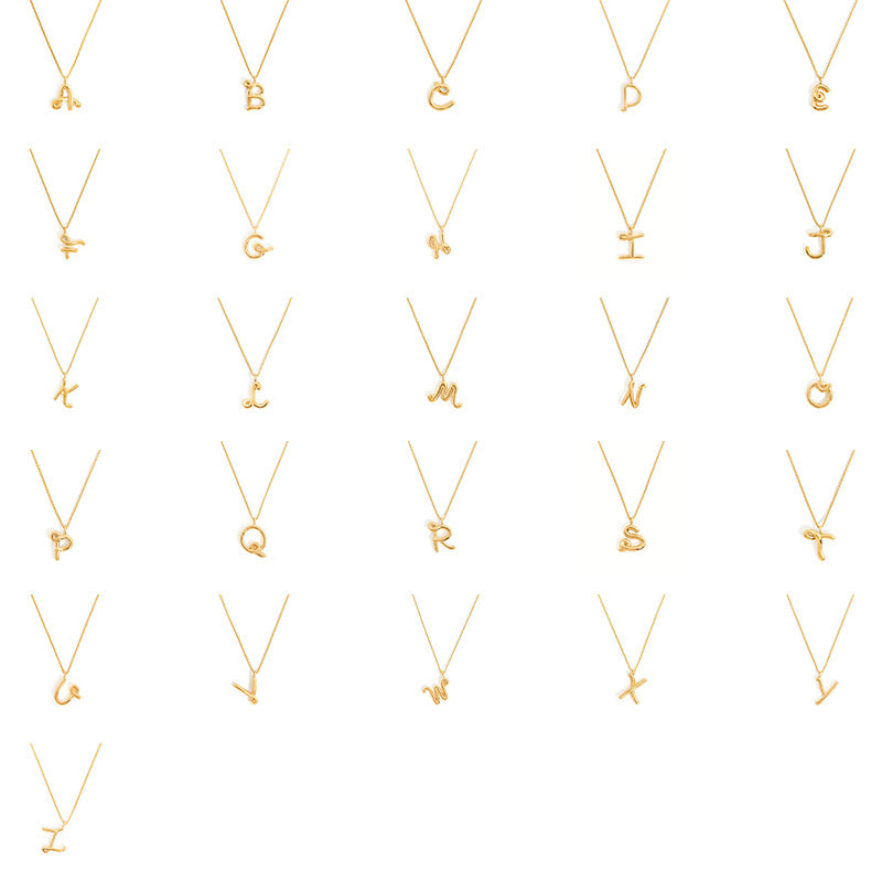 PrimeCrate™ Initial Necklace — 18K Gold Letter Pendant Collection PrimeCrate™ Initial Necklace — 18K Gold Letter Pendant Collection