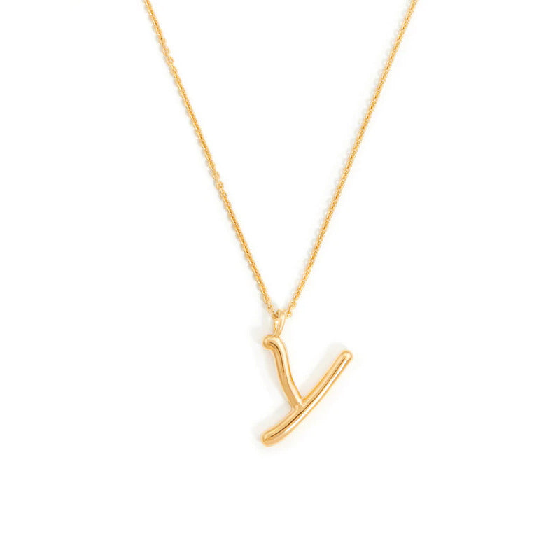 PrimeCrate™ Initial Necklace — 18K Gold Letter Pendant Collection PrimeCrate™ Initial Necklace — 18K Gold Letter Pendant Collection