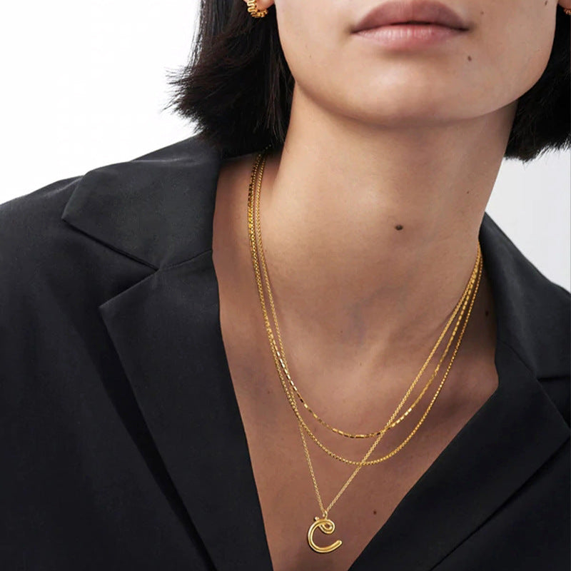 PrimeCrate™ Initial Necklace — 18K Gold Letter Pendant Collection PrimeCrate™ Initial Necklace — 18K Gold Letter Pendant Collection
