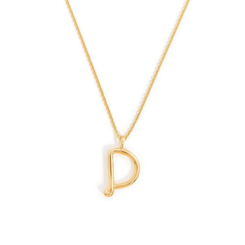 PrimeCrate™ Initial Necklace — 18K Gold Letter Pendant Collection PrimeCrate™ Initial Necklace — 18K Gold Letter Pendant Collection