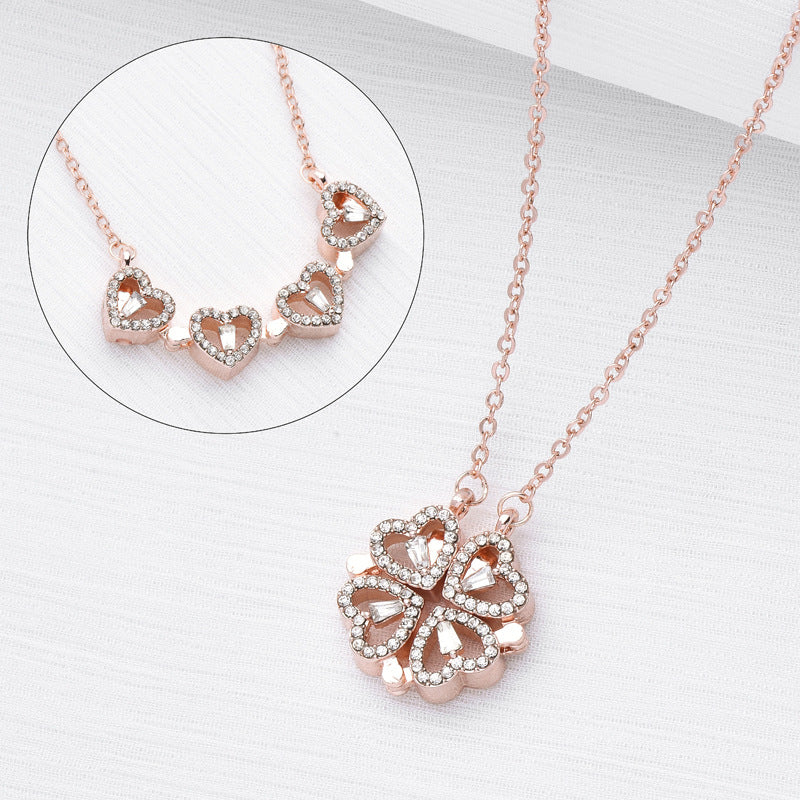 PrimeCrate™ Luxe Clover Necklace | 4 Hearts Luxury Collection 495dd2f26e5f6149367a31c6c8198bb0