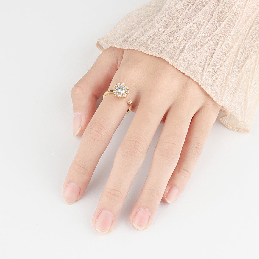 Adjustable S925 Sterling Silver Rotating Band