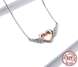Heart & Wings Necklace — A Symbol of Love and Freedom