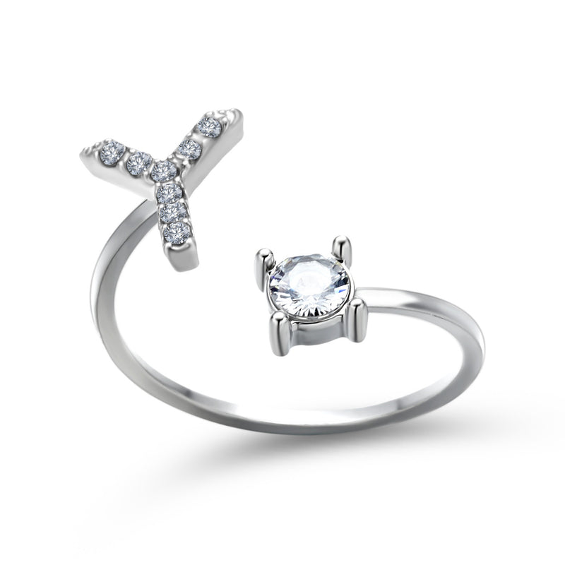 Anillo Ajustable con Letra Inicial — Joyería Fina Personalizada de Lujo