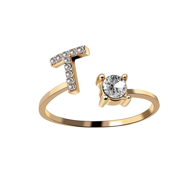 ✨ PrimeCrate™ Adjustable Initial Ring – Luxury A–Z Collection