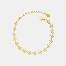 Golden Floral Bracelet – Blue Signature