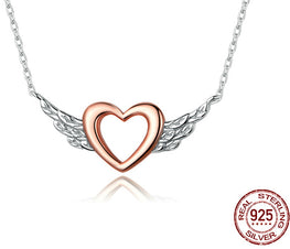 Heart & Wings Necklace — A Symbol of Love and Freedom