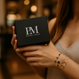 PrimeCrate™ 5-Piece Gold Bracelet Set