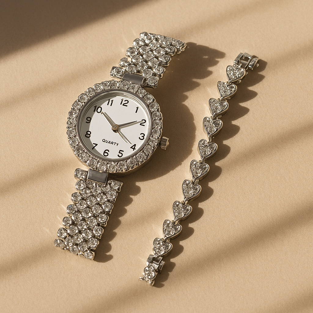 Prime Crate™ Deluxe Set – Women's Fashion Watch and Bracelet