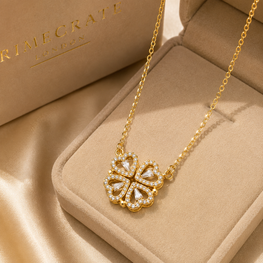 PrimeCrate™ Luxe Clover Necklace | 4 Hearts Luxury Collection