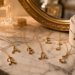 PrimeCrate™ Initial Necklace — 18K Gold Letter Pendant Collection